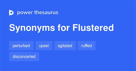 flustered synonym|flustered synonym and antonym.